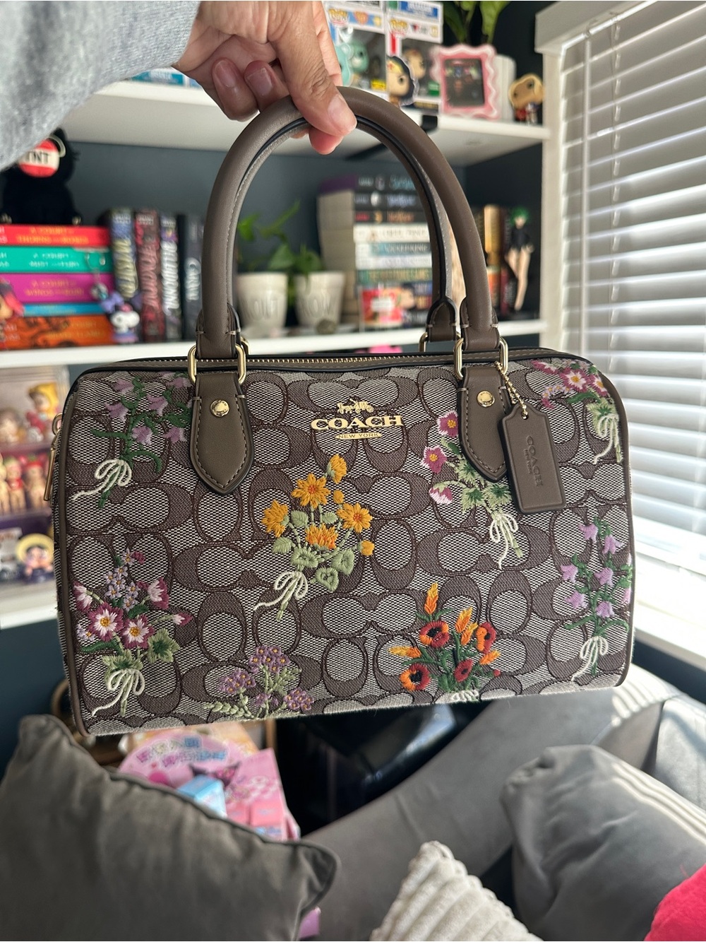 Coach Rowan Satchel Bag Signature Jacquard W Floral Embroidery (Spring 2026)